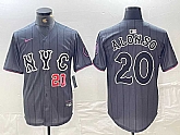 Men's New York Mets #20 Pete Alonso Number Grey 2024 City Connect Cool Base Stitched Jerseys,baseball caps,new era cap wholesale,wholesale hats